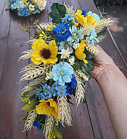 Віночок з колосками і квітами