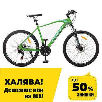 Спортивний велосипед 26 дюймів (рама 19", швидкість 21) Profi G26VELOCITY A26.1 Зелено-чорний