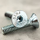 Гвинт потай з внутрішнім шестигранником Inbus DIN 7991 М6х25 мм. Білий цинк, фото 4