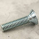 Гвинт потай з внутрішнім шестигранником Inbus DIN 7991 М6х25 мм. Білий цинк, фото 2