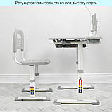 Парта зі стільцем Bambi M 4428-11 Сірий, фото 4