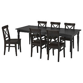 IKEA Стол і 6 стільців INGATORP / INGOLF (492.968.87)