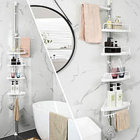 Угловая полка для ванной комнаты Multi Corner Shelf Стойка Стеллаж 4 уровня