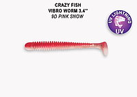 Съедобный силикон Crazy Fish Vibro worm 3.4" 13-85-9d-6 кальмар