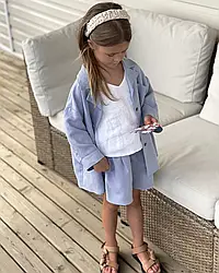 Дитячий костюм на дівчинку сорочка та шорти