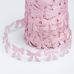 Декоративна тасьма "Бантики" рожевого кольору
