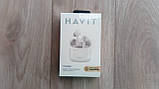Навушники-гарнітура внутрішньоканальні (вакуумні) бездротові Bluetooth HAVIT TW966, white, with charger, фото 4