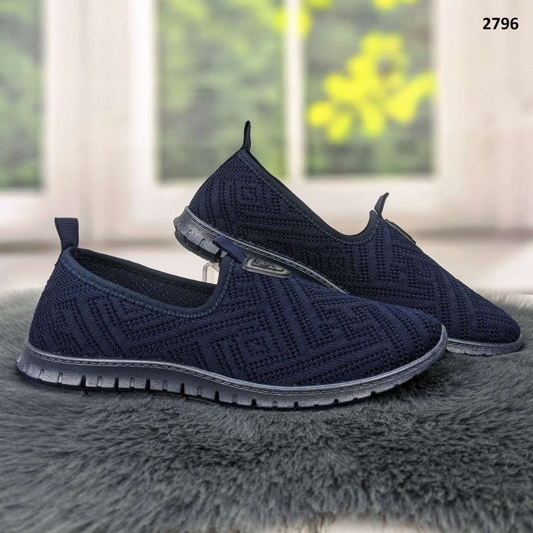 Мокасини жіночі сині текстильні Gipanis Україна клітинка