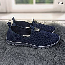 Мокасини жіночі сині текстильні Gipanis Україна клітинка, фото 4