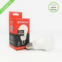 LED лампа ETRON A60 12W 220V 4200K дневной свет E27, лампа светодиодная 1-ELP-006