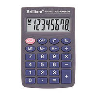Калькулятор Brilliant 100С BS 8р кишеньковий, 58х88х10мм, в футлярі