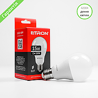 LED лампа ETRON A65 15W 220V 4200K дневной свет E27, лампа светодиодная 1-ELP-004