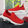 Жіночі червоні кросівки мокасини зі стразами на білій підошві весняно-літні Гіпаніс Україна, фото 7
