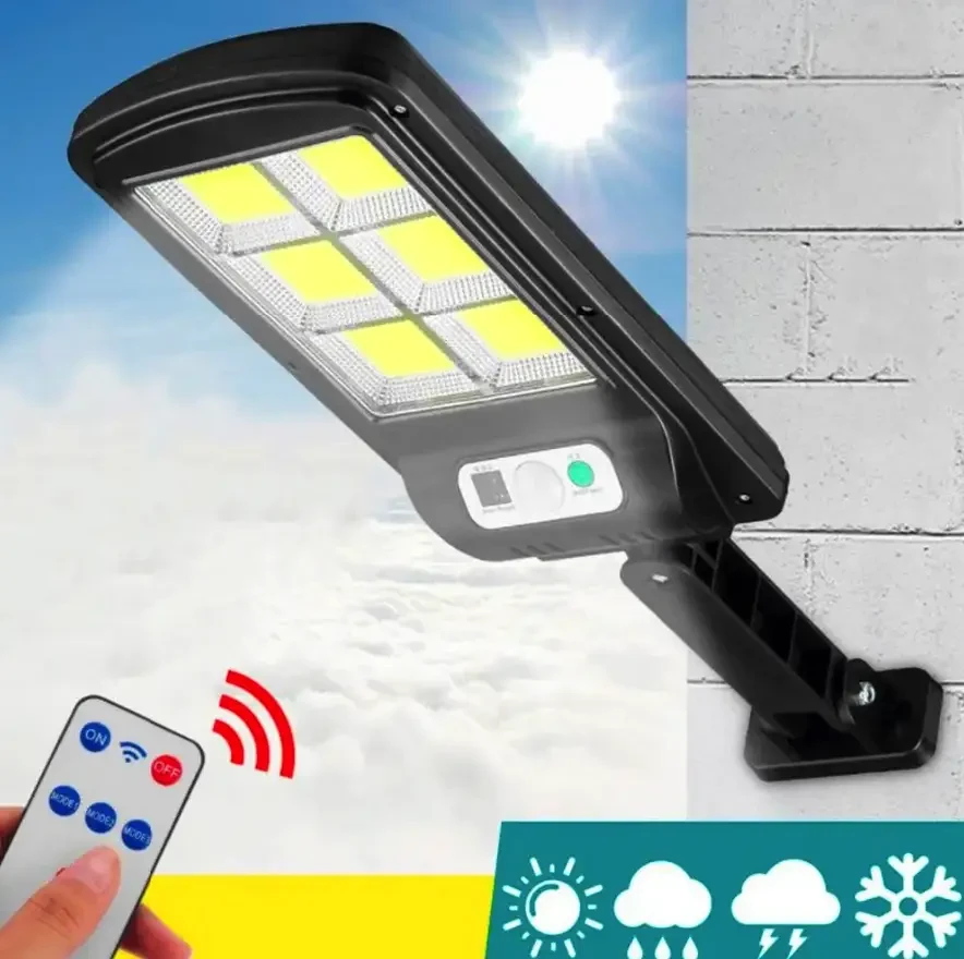 Вуличний ліхтар на стовп із пультом на сонячних батареях Solar Light 6COB, фото 1
