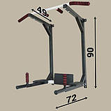Турнік настінний 4 в 1 бруси прес для дому, фото 4