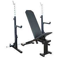 Лавка регульована з негативним кутом до 300 кг та Стійки зі страховкою до 200 кг