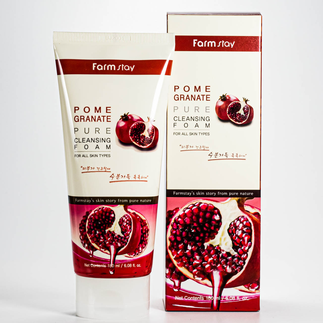 Пінка для вмивання з гранатовим екстрактом Farmstay Pomegranate Pure Cleansing Foam 180 мл