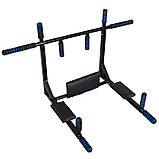 Турник спортивний 3 в 1 №3 з прямою поперечиною до 150 кг настінний + бруси + прес R_2025, фото 3