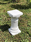 Садова фігура постамент, колона для декору саду виготовлена з цементу, ручної роботи 39 см, фото 4