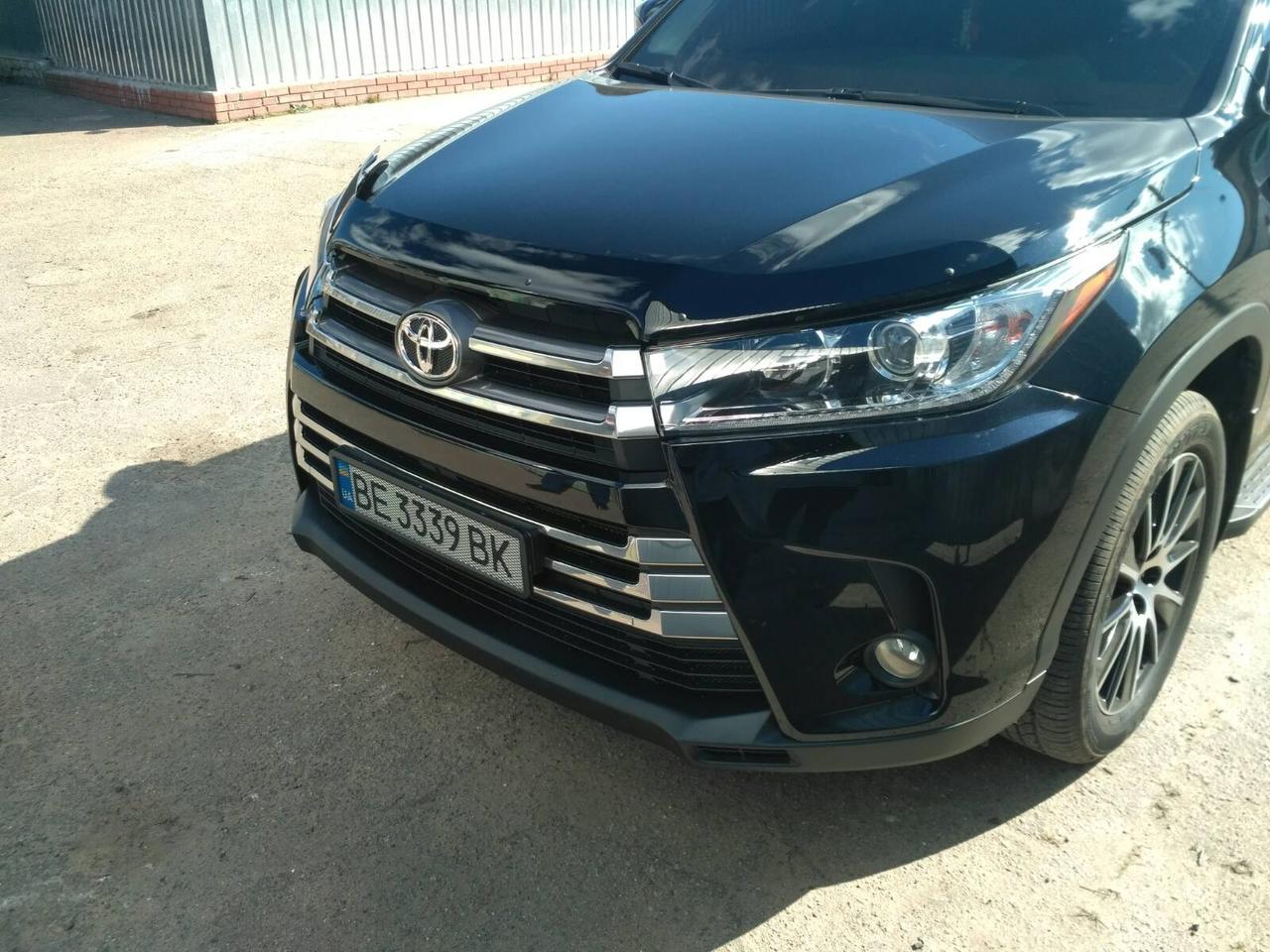 Дефлектор капота, мухобійка Toyota Highlander 2014-2018 (Sim), фото 1