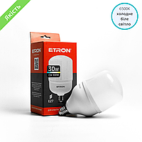 LED лампа ETRON T100 E27 30W 220V 6500K белый свет, лампа светодиодная 1-EHP-303