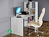 Комп'ютерний кутовий стіл зі стелажем на 8 комірок, офісний стіл з ДСП, фото 4