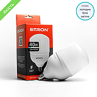 LED лампа ETRON T120 40вт 220V 6500K белый свет E27, лампа светодиодная 1-EHP-304