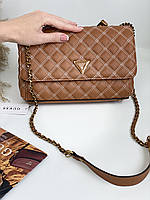 Сумка Guess ОРИГИНАЛ , Гесс, Модель: Cessily Quilted Convertible Crossbody Cognac