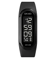 Skmei 1666 наручные часы в виде браслета черные с черным циферблатом