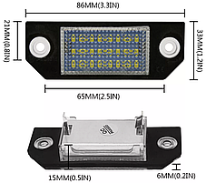 LED підсвітка номера для FORD (Форд) Focus MK2 2003-2008, C-MAX 2003-2007, фото 2