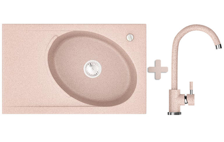 Комплект: мийка гранітна ASKANIA VALENCIA Авена + Кран