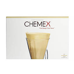 Паперові фільтри Chemex Bonded Unfolded Half Moon, 100 шт. Колір - Натуральний