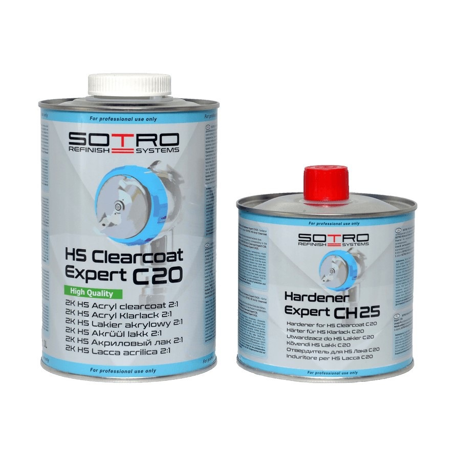 Акриловий лак SOTRO HS Clearcoat Expert C20 1 л (із затвердником 0.5 л)