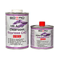 Акриловый лак SOTRO HS Clearcoat Express C40 1 л (с отвердителем стандартным 0.5 л)