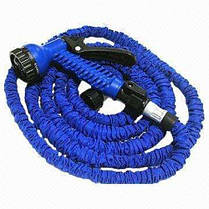 Шланг для поливу поливальний шланг XHOSE 15 м з розпилювачем NEW Blue, фото 4