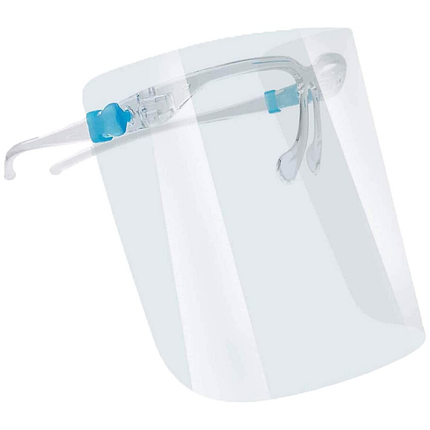 Захисний щит для особи UKC Face Shield Glasses, пластиковий 20 шт., фото 1
