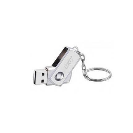 Флешка на 8 Гб UKC USB Flash Card, поворотний корпус, срібляста, фото 1
