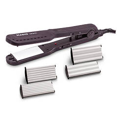 Випрямляч і гофре для волосся MAGIO МG-722, 3 керамічні насадки Deep Purple (Niz12198)