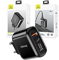 Быстрое зарядное устройство Usams T23 QC3.0 & PD3.0 18W 3A Black (CC85TC01)