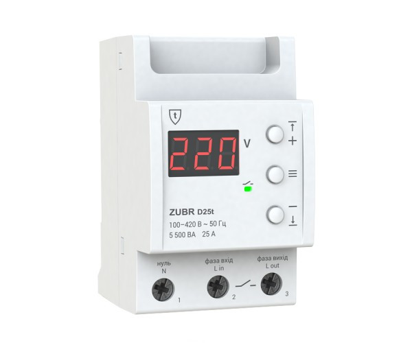 Захист від перенапруги ZUBR D25t (реле напруги і захисту)