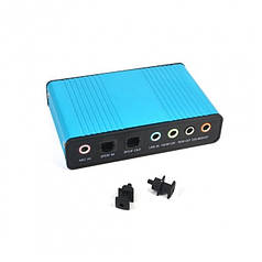 USB звукова карта CM6206 5.1 SPDIF Blue (N018873)