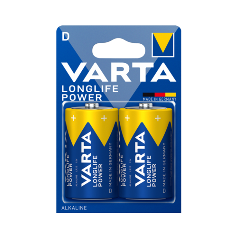 Батарейки D (LR20) Varta Longlife Power Alkaline (1.5v) 2шт.