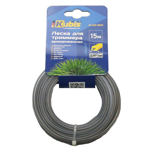 Жилка для тримера 2.4 мм 15 м армована зірка Kubis 01-08-3241