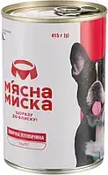 Мясна Миска паштет мясний з яловичиною для дорослих собак 415 г, фото 2