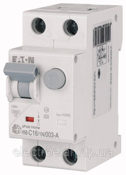 Диференціальний автомат 1P+N 16A HNB-C16/1N/003 30 mA EATON xPole Home