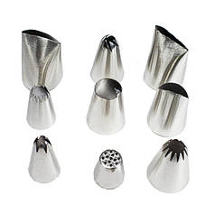 Насадки нержавіючі для кондитерських мішків 9 шт. Empire 0001 (N014852)