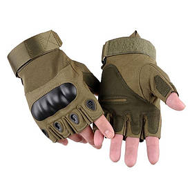 Мотоциклетні рукавички без пальців Combat Мотоперчатки (Оливковий) XL