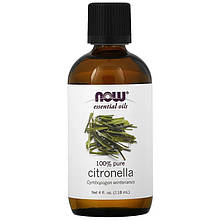 Ефірна олія цитронели NOW Foods, Essential Oils "Citronella" (118 мл)