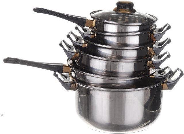 Набір каструль з кришками з 12 предметів A-plus 9036 (N007555)