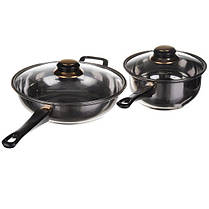 Набір каструль з кришками з 12 предметів A-plus 9036 (N007555), фото 5